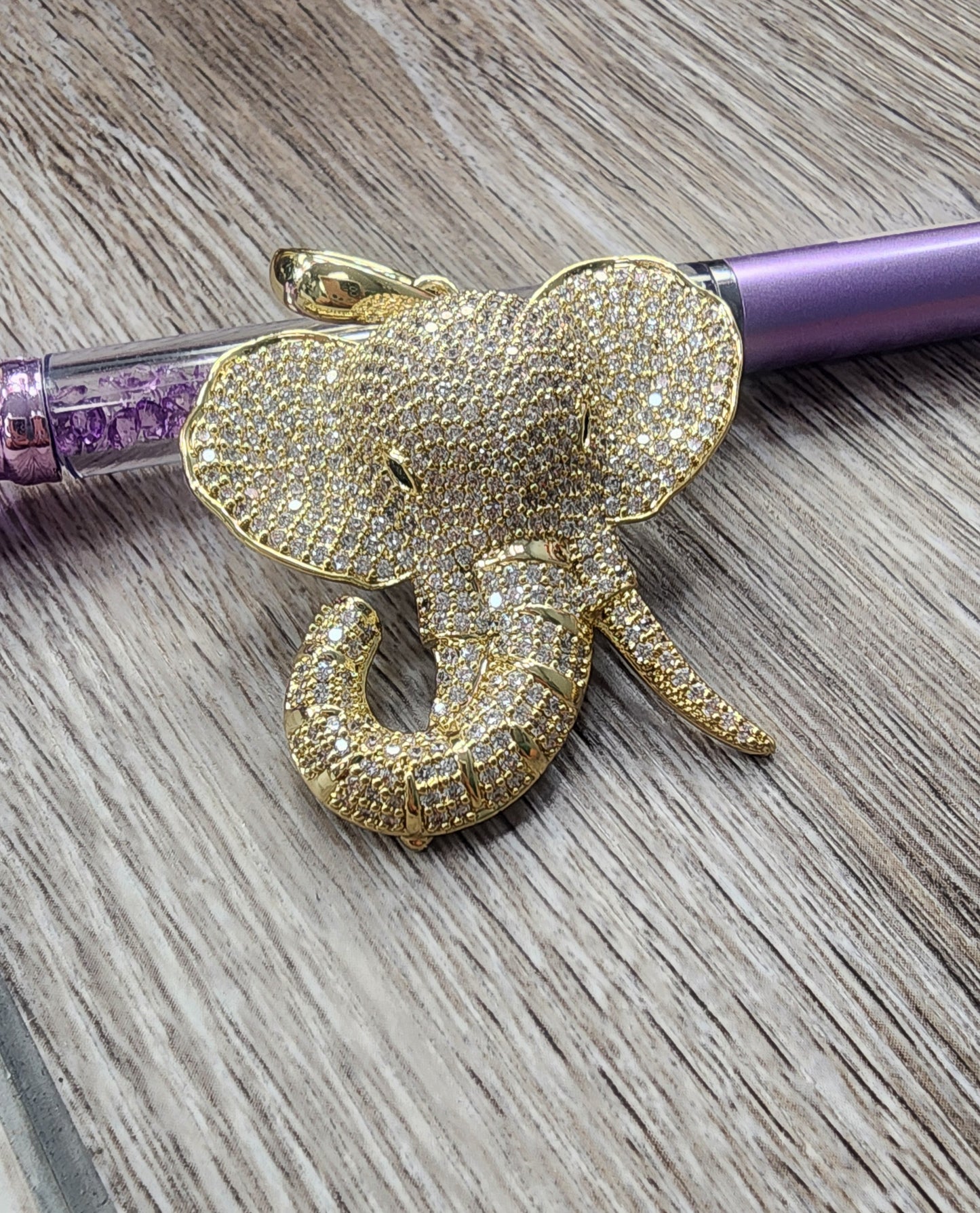 Nuevo! Bling Elephant Dije Grande(Oro Laminado Calidad XP)