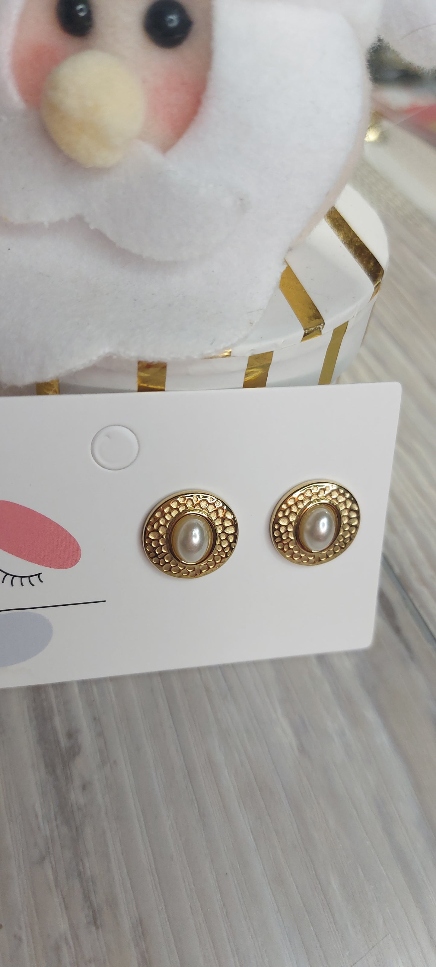 Pearly Earrings Stainless Steel Alta Calidad XP