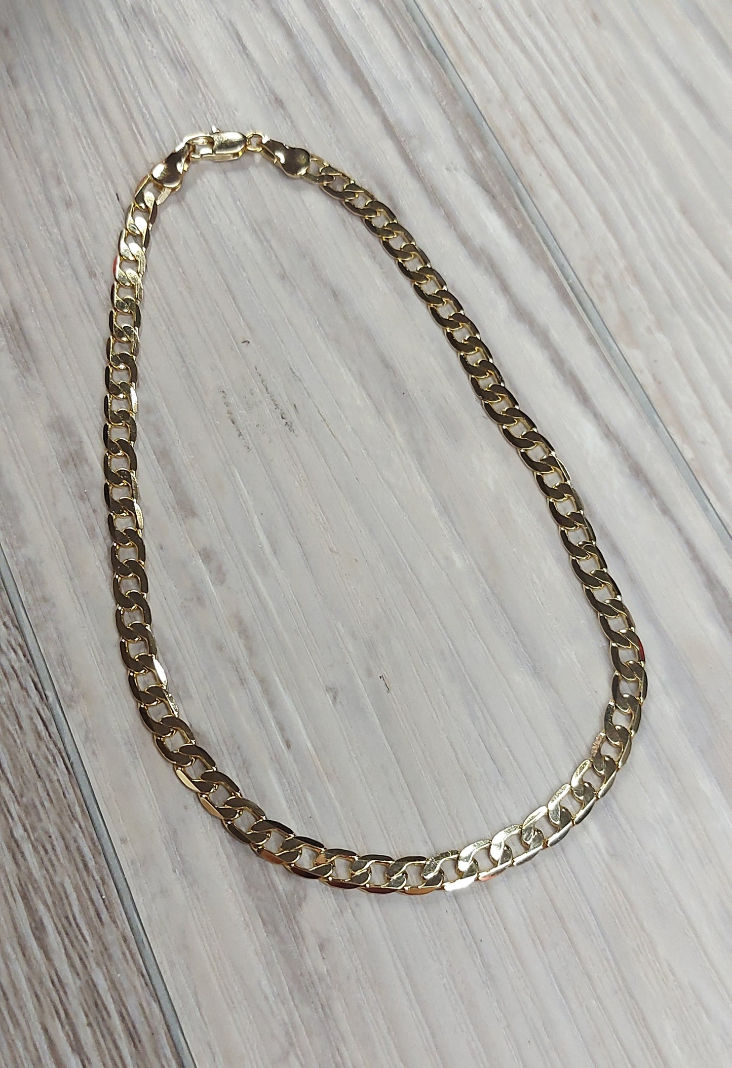 Cubana Tobillera Oro Laminado Alta Calidad XP