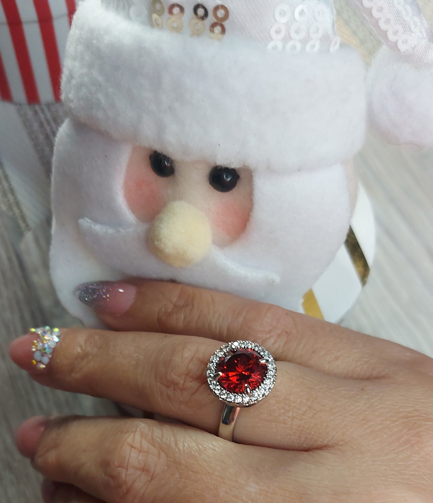 Ruby Glamorous Ring Size 9 Alta Calidad XP