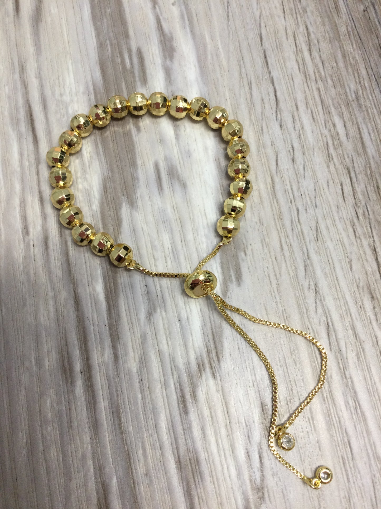 Pulsera Disco Ajustable (Oro Laminado)