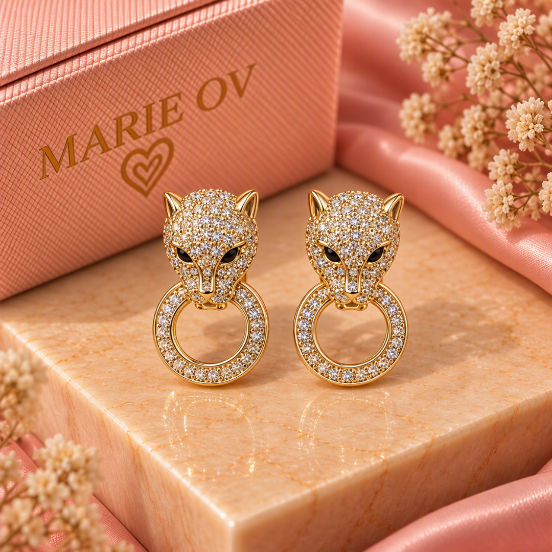 Aretes Golden Panther