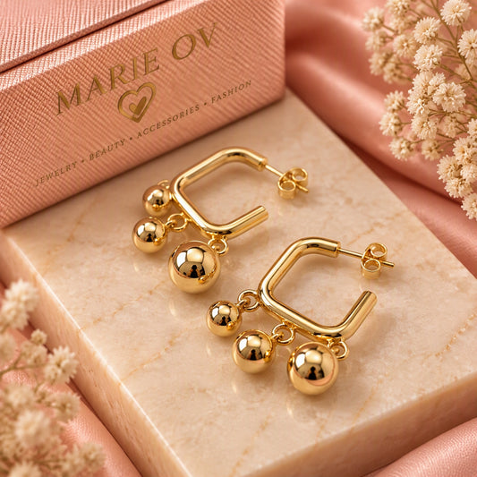 Aretes Golden Bubbles