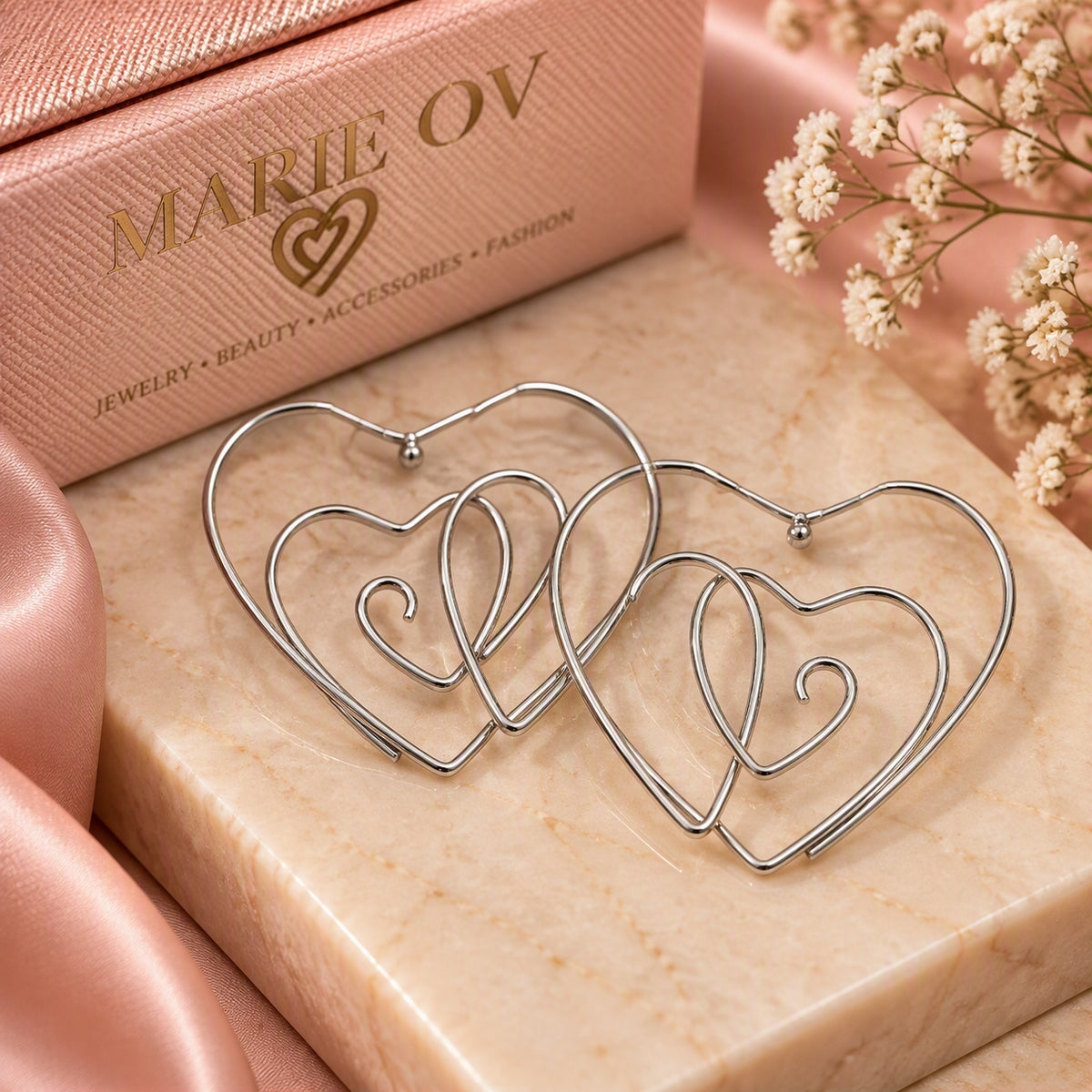 Aretes Double Heart