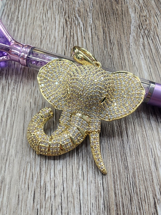 Nuevo! Bling Elephant Dije Grande(Oro Laminado Calidad XP)