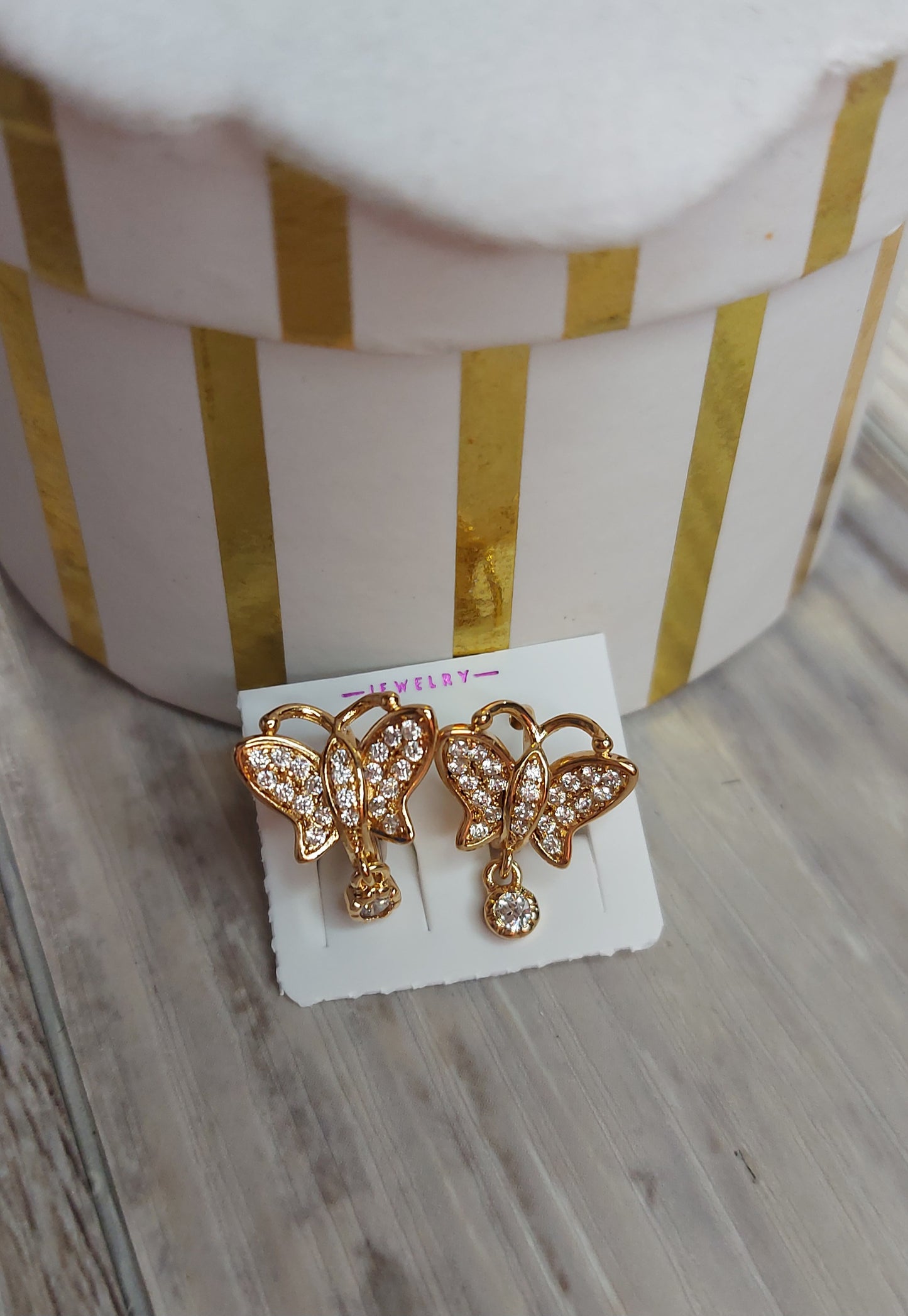 Butterflies Mini Earrings Oro Laminado Alta Calidad XP