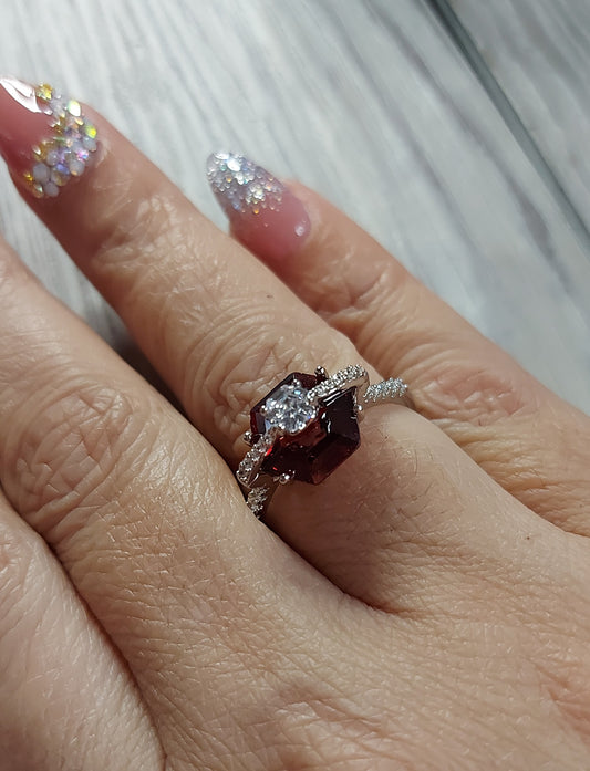 Gift Ruby Ring Size 6 Alta Calidad XP