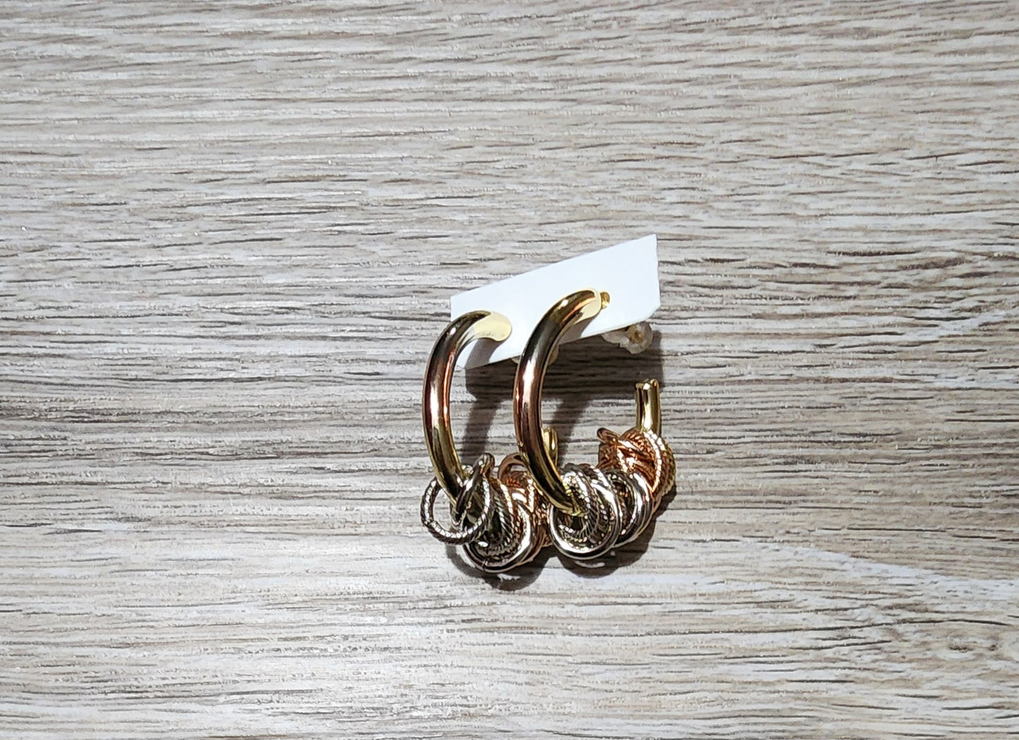 Tricolor Earrings Oro Laminado XP