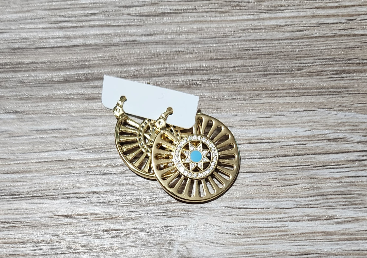 Circle Star Earrings Oro Laminado XP