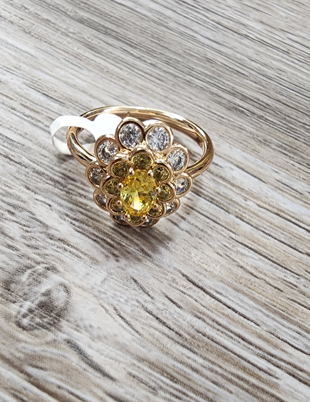 Yellow Flower Ring 9 (Oro Laminado XP)